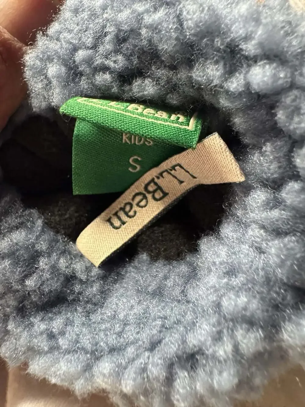 L.L. Bean Kids Mountain Pile Fleece Sherpa Mittens Blue Size S